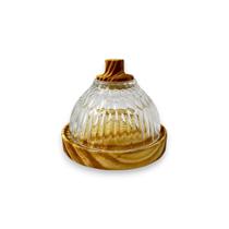 Mini Cloche Pâtisserie Doces Vidro Madeira Pinus Artesanal Mini Cloche Pâtisserie Doces Vidro Madeira Pinus Artesanal