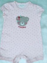 MINI & CO MACACAO MANGA CURTA POA URSINHA BORDADA Estampado