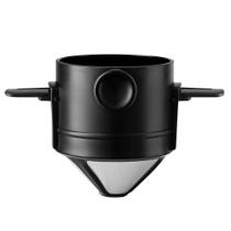 Mini Coador c Filtro de Café Individual Portátil Inox p Copo