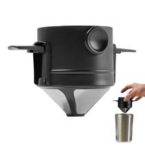 Mini Coador de Café Aço Inox, Portátil e Reutilizável para Viagens