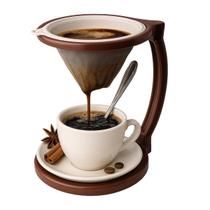 Mini Coador de Café Com Suporte Filtro Individual Velador