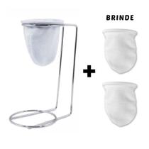 Mini Coador de Café de Pano Individual Chá Suporte Mariquinha Mini Coador de Café de Pano Individual Chá Suporte Mariquinha