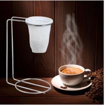Mini Coador De Café Individual Suporte Com Filtro Pano Mesa