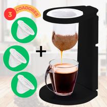 Mini Coador De Café Individual Suporte Dobrável + 3 Refil Coador - Bogu