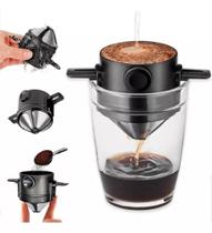 Mini coador filtro de café individual inox lavável portátil reutilizável chá - 035
