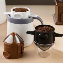 Mini coador filtro de café individual inox lavável portátil reutilizável chá drip
