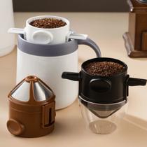 Mini coador filtro de café individual inox lavável portátil reutilizável chá drip - staruyi