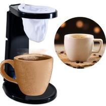 Mini coador pano p café individual c suporte xicara pratico