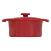 Mini Cocotte Caçarola em Porcelana 10cm Vermelho