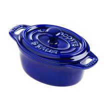 Mini Cocotte Oval Cerâmica 11 cm Azul Marinho Staub