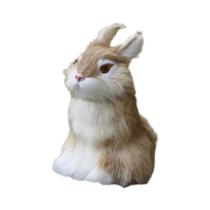 Mini Coelho de Pelúcia Branco 15cm - Brinquedo Realista para Páscoa