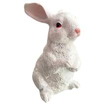 Mini Coelho em Pé Escultura em Resina 14cm Decoração de Ambientes