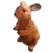 Mini Coelho em Pé Escultura em Resina 14cm Decoração de Ambientes Mini Coelho em Pé Escultura em Resina 14cm Decoração de Ambientes