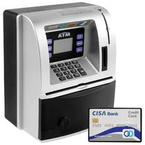 Mini Cofre Automático Atm Cofrinho Digital Eletrônico Atualizado Caixa De Dinheiro Falante Presente