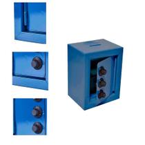 Mini Cofre Cofrinho Reforçado Aço Com Segredo Notas Moedas Mini Cofre Cofrinho Reforçado Aço Com Segredo Notas Moedas