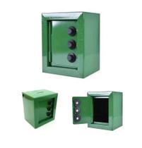 Mini Cofre Cofrinho Reforçado Aço Segredo Notas Moedas Verde Mini Cofre Cofrinho Reforçado Aço Segredo Notas Moedas Verde