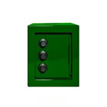 Mini Cofre de Metal Cofrinho com Segredo Senha Verde Mini Cofre de Metal Cofrinho com Segredo Senha Verde