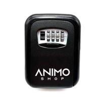 Mini Cofre Guarda Chaves de Parede com Segredo Preto - ANIMO SHOP