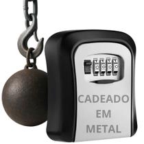 Mini Cofre Parede Guarda Chaves Senha Airbnb Todo Em Metal