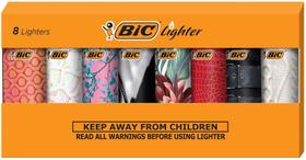Mini coleção de moda mais leve da BIC com 8 designs variados x8