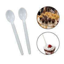 Mini Colher Branca - 100 Unidades