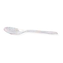 Mini Colher Sobremesa 13cm Transparente Glitter Colorido Carber c/50 un
