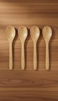 Mini Colheres Bambu Natural 6 Unidades Mini Colheres Bambu Natural 6 Unidades
