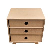Mini Cômoda 3 Gaveta 22x17x21 Mdf Madeira Mini Cômoda 3 Gaveta 22x17x21 Mdf Madeira