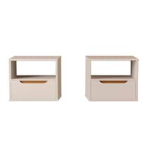 Mini Cômoda 3 Gavetas Luxo Cinza Moveis Quarto Moderno