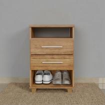 Mini Cômoda Com Gavetas E 2 Nichos Multiuso Cedro