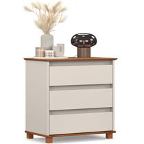 Mini Comoda EJ Off White com Freijo Mini Comoda EJ Off White com Freijo