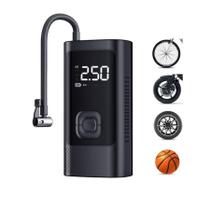 Mini Compressor 3 em 1 Bomba De Encher Pneu UBS Recarregável Portátil Calibrador Digital Multifuncional Moderno