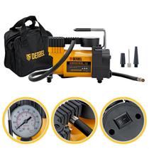 Mini Compressor Ar Automotivo Portátil Denzel Calibrador 12v Encher Pneus Carro Moto Bicicleta Bola