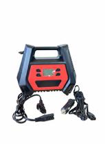 Mini Compressor Calibrador Ar Portátil Carro, 3 Adaptadores, Bivolt 12v