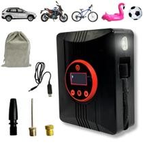 Mini Compressor De Ar Automotivo Digital 9v 100psi 17l/min Carro Moto Boia Mini Compressor De Ar Automotivo Digital 9v 100psi 17l/min Carro Moto Boia
