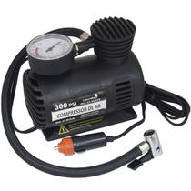 Mini Compressor de Ar Automotivo Portátil 12V 300 Psi com 3 Adaptadores Importway Iwmca-30020