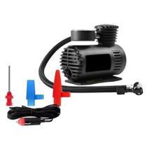 Mini Compressor de Ar Automotivo Portátil 12V com 3 Bicos Adaptadores e Cabo de 3 Metros