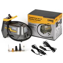 Mini Compressor de Ar Elétrico Portátil Bivolt 110/220V e 12V Muke Tools 120W 150 PSI Para Carro e Casa Mini Compressor de Ar Elétrico Portátil Bivolt 110/220V e 12V Muke Tools 120W 150 PSI Para Carro e Casa