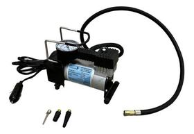 Mini Compressor De Ar Elétrico Portátil Turbo 12v 35l/min Cor Preto/prata