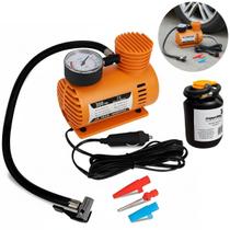 Mini Compressor de Ar Portátil 12V 300 Psi com Selante + 3 Adaptadores Importway Iwmca002