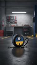 Mini Compressor de Ar Portátil 12V com Manômetro