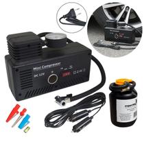 Mini Compressor de Ar Portátil 2 em 1 Automotivo 12V Elétrico 300 Psi 110V Importway Iwmca003