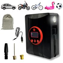 Mini Compressor de Ar Portátil Bateria Recarregável 9V 100 Psi + 3 Adaptadores Importway Iwmca10017