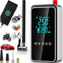 Mini Compressor de Ar Portatil Bomba De Ar Calibrador Elétrico Carro Bike Digital USB Pneu