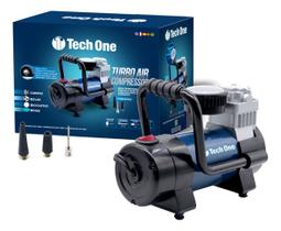 Mini Compressor de Ar Portátil para Encher Pneus Rapido na Tomada Acendedor 12v do Carro Tech One