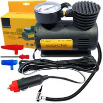 Mini compressor de ar portátil tech one 60w 300psi automotivo pneu carro moto bicicleta 12v code
