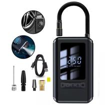 Mini Compressor Digital Portátil Bomba de Ar, Calibrador, Powerbank e LED Ideal para Pneus, Bicicletas e Mais Mini Compressor Digital Portátil Bomba de Ar, Calibrador, Powerbank e LED Ideal para Pneus, Bicicletas e Mais