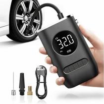 Mini Compressor Digital Portátil com Calibrador, 4000mAh USB C, Desliga Automático, LED, PSI BAR KPA Acessórios