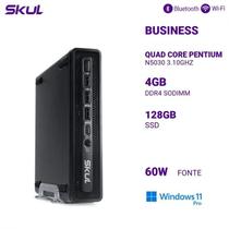 Mini Computador B200 Quad Core Pentium N5030 3.10ghz Mem 4gb Ddr4 Ssd 128gb Fonte 60w Externa Windows 11 Pro