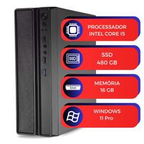 Mini Computador Slim MultiPc I5 16GB SSD 480GB Win11Pro PC Ideal p/ Escritório, Home Office, Estudos e Navegação Rápida